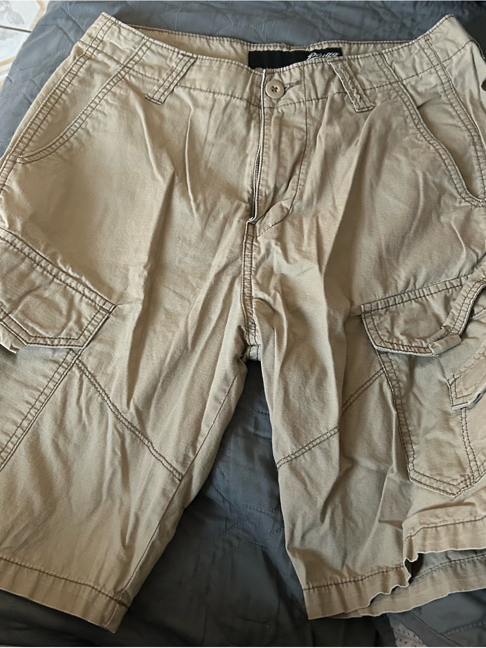 Plugg Men’s Cargo Shorts in Khaki Tan